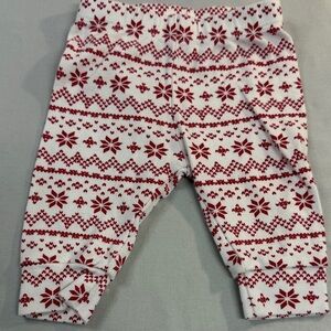 First Impressions - 0-3M - Festive Red and White Baby Pants